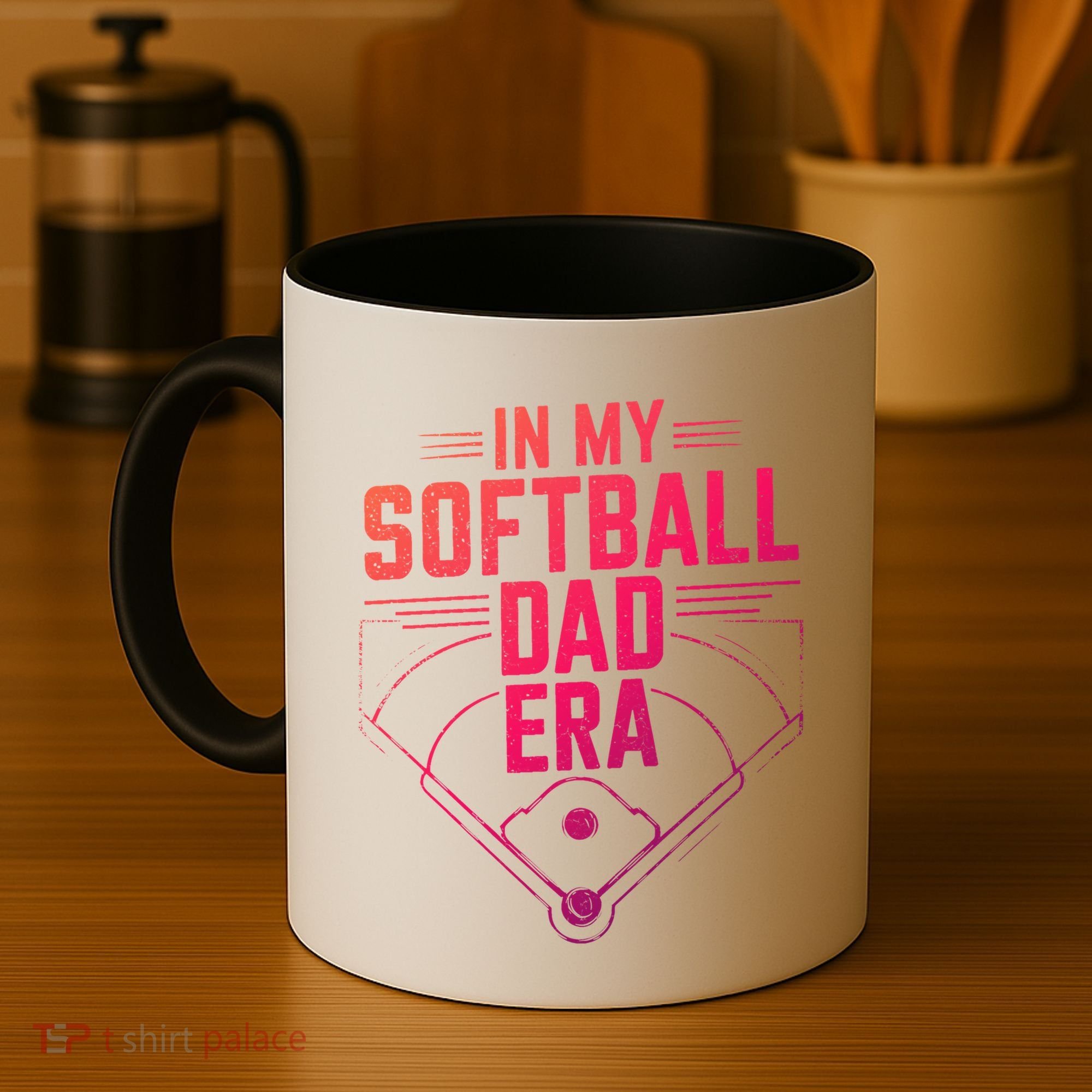 In My Softball Dad Era Softball Team Dad Softball Dads Gift Coffee Mug