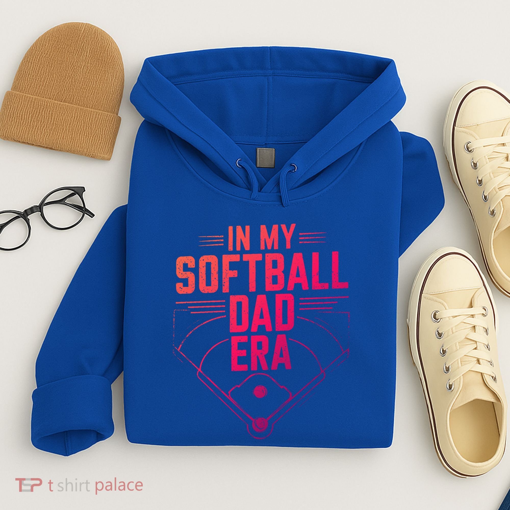 In My Softball Dad Era Softball Team Dad Softball Dads Gift Hoodie