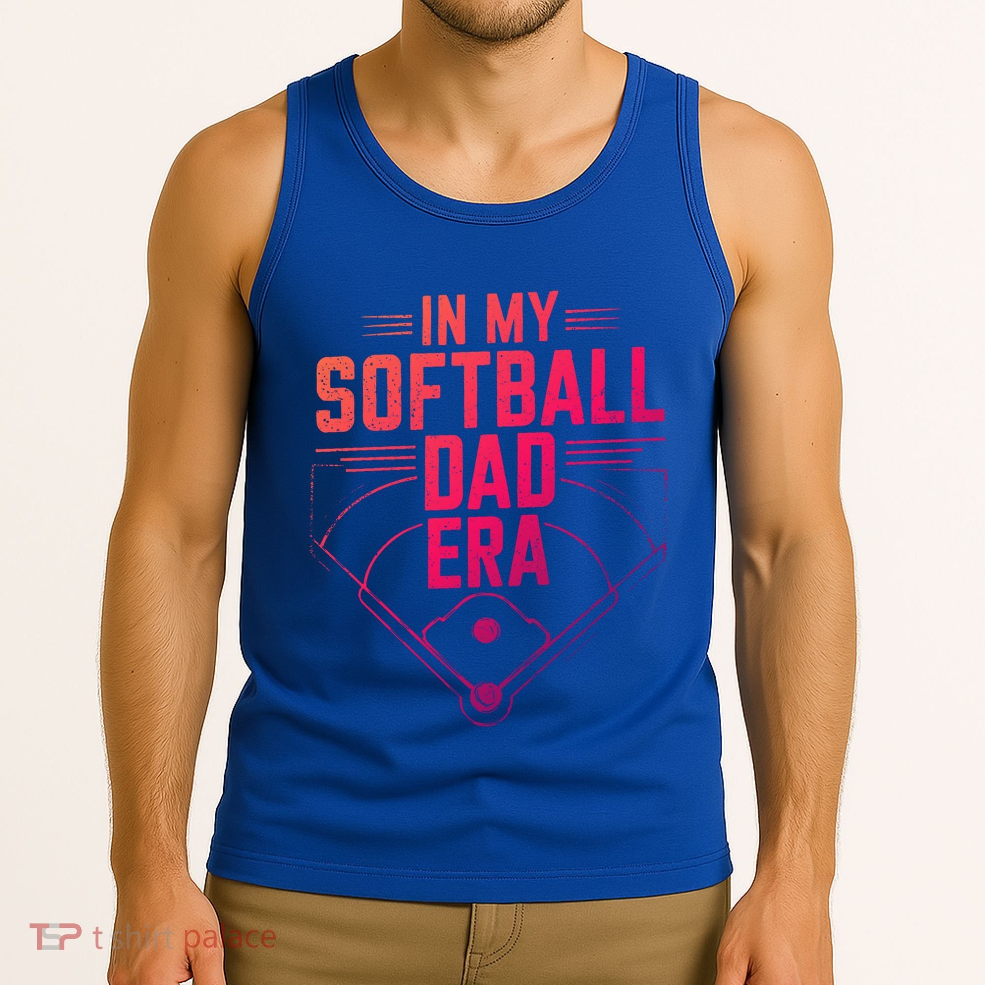 In My Softball Dad Era Softball Team Dad Softball Dads Gift Tank Top
