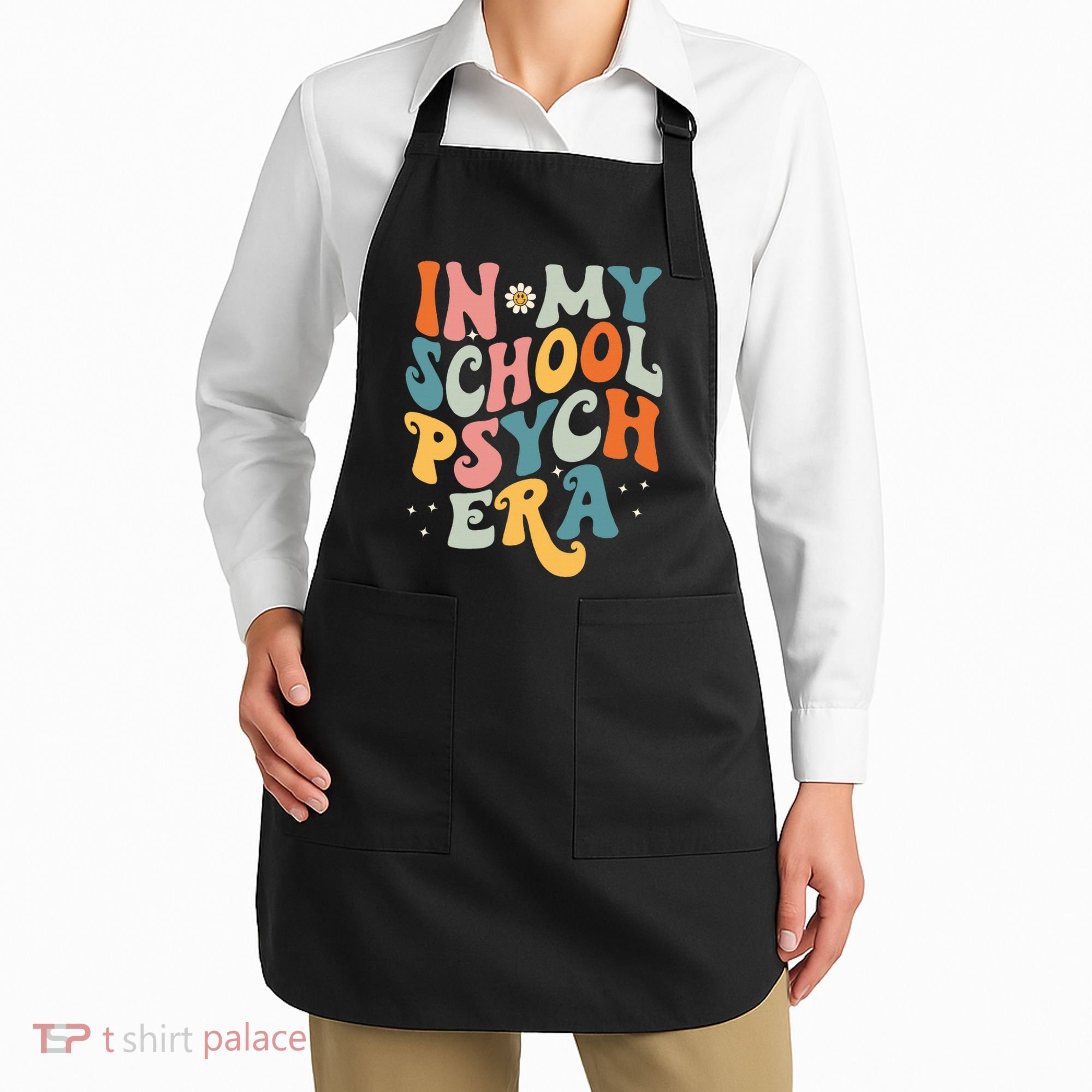 In My School Psych Era Retro School Psychologist Psychology Apron