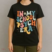 In My School Psych Era Retro School Psychologist Psychology T-Shirt thumb 4