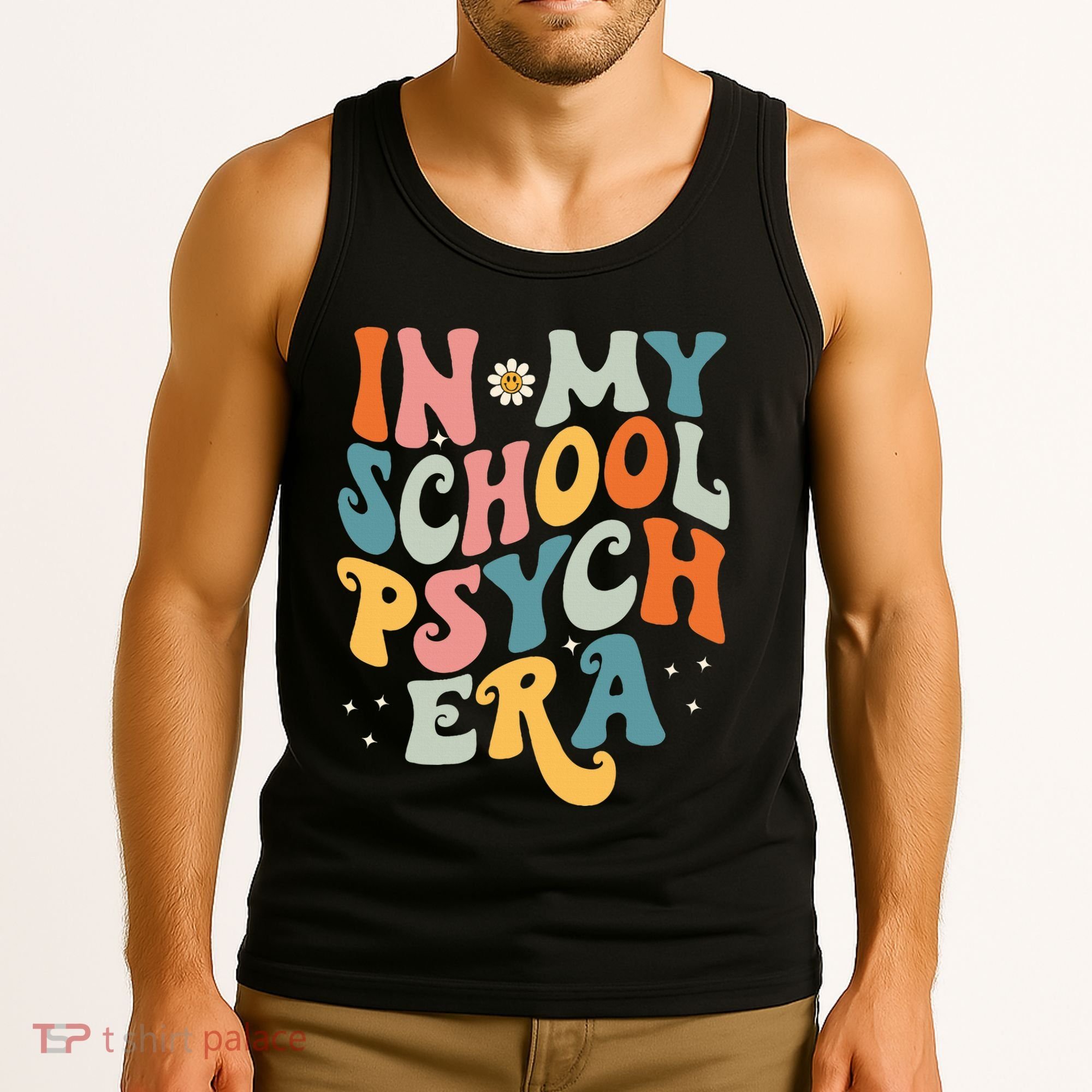 In My School Psych Era Retro School Psychologist Psychology Tank Top