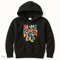 In My School Psych Era Retro School Psychologist Psychology Kids Hoodie thumb 0