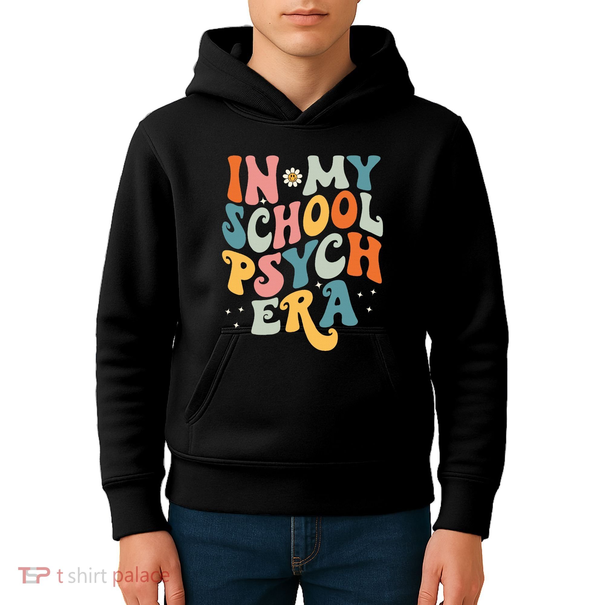In My School Psych Era Retro School Psychologist Psychology Kids Hoodie