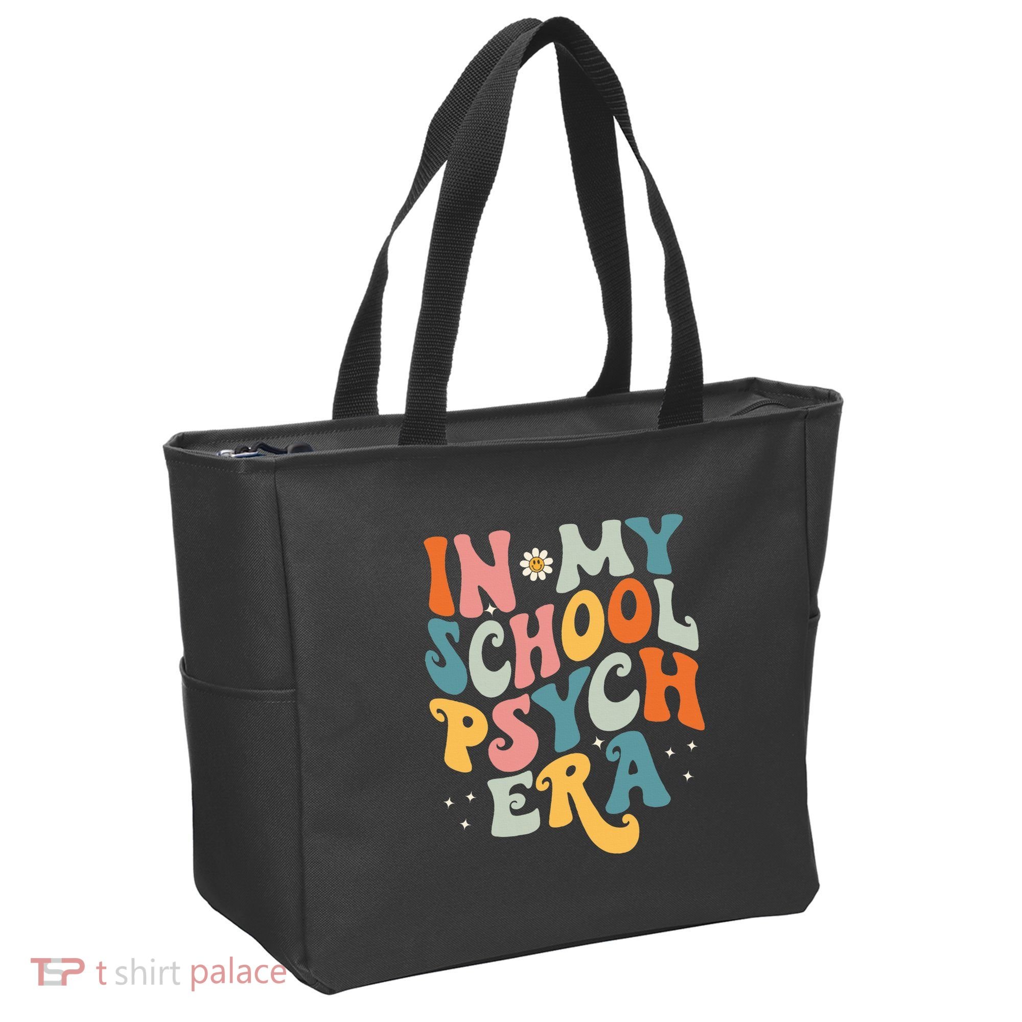 In My School Psych Era Retro School Psychologist Psychology Tote Bag
