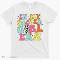 In My Soccer Girl Era Retro Groovy Soccer Girl T-Shirt thumb 0