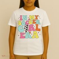 In My Soccer Girl Era Retro Groovy Soccer Girl T-Shirt thumb 4