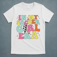 In My Soccer Girl Era Retro Groovy Soccer Girl T-Shirt thumb 5