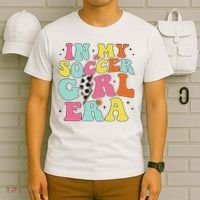 In My Soccer Girl Era Retro Groovy Soccer Girl T-Shirt thumb 6