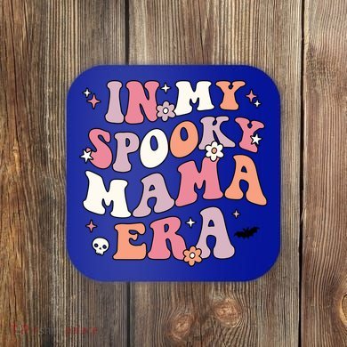 In My Spooky Mama Era Retro Halloween Witchy One Spooky Mom Gift Coaster