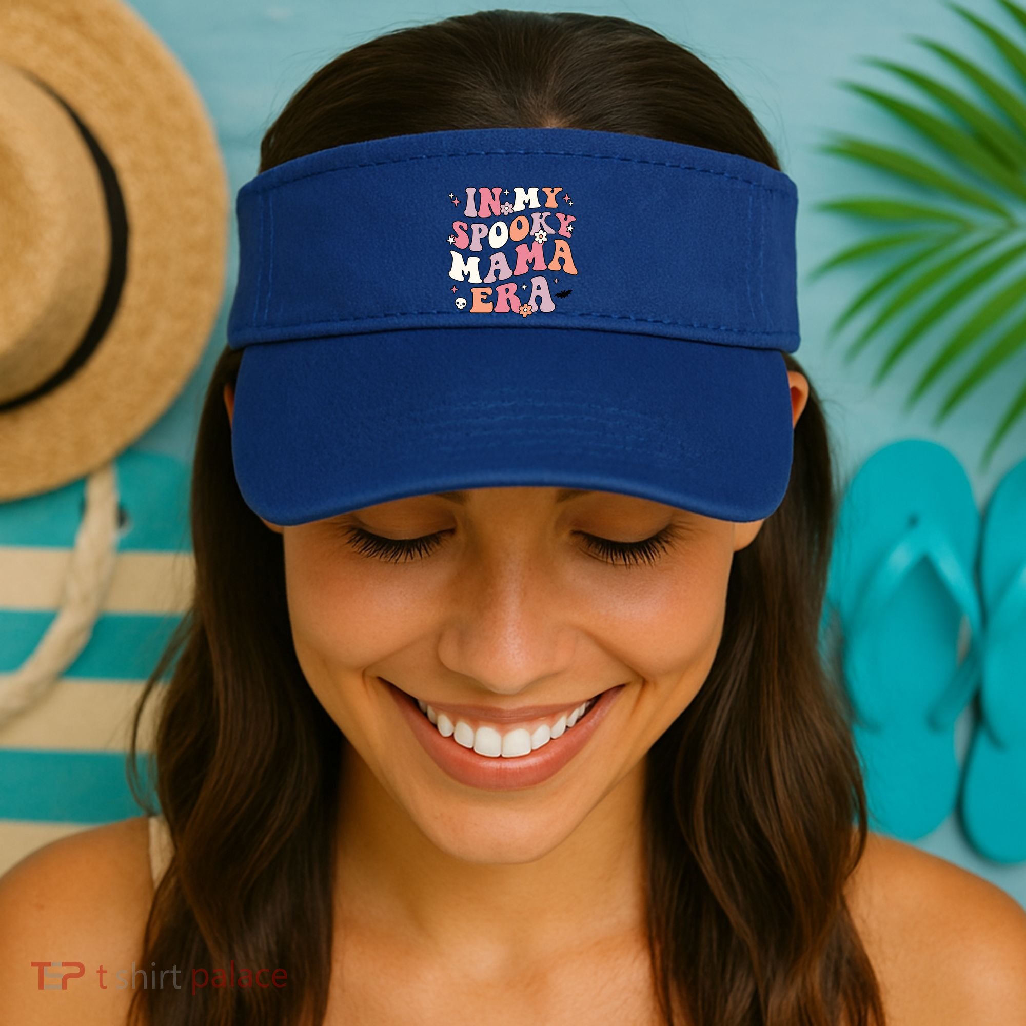 In My Spooky Mama Era Retro Halloween Witchy One Spooky Mom Gift Visor