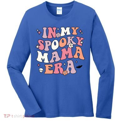 In My Spooky Mama Era Retro Halloween Witchy One Spooky Mom Gift Women's Long Sleeve Shirt