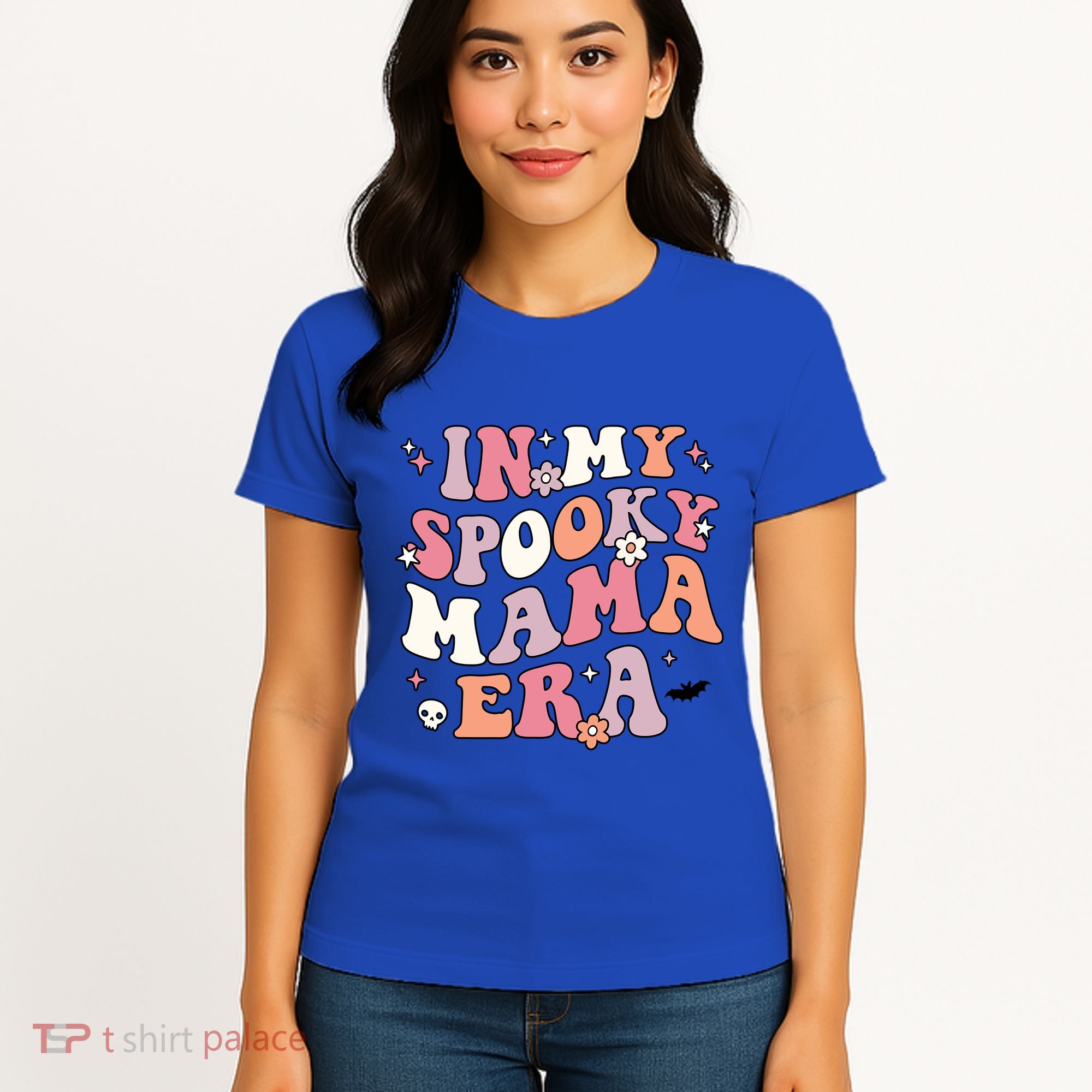 In My Spooky Mama Era Retro Halloween Witchy One Spooky Mom Gift Women's T-Shirt