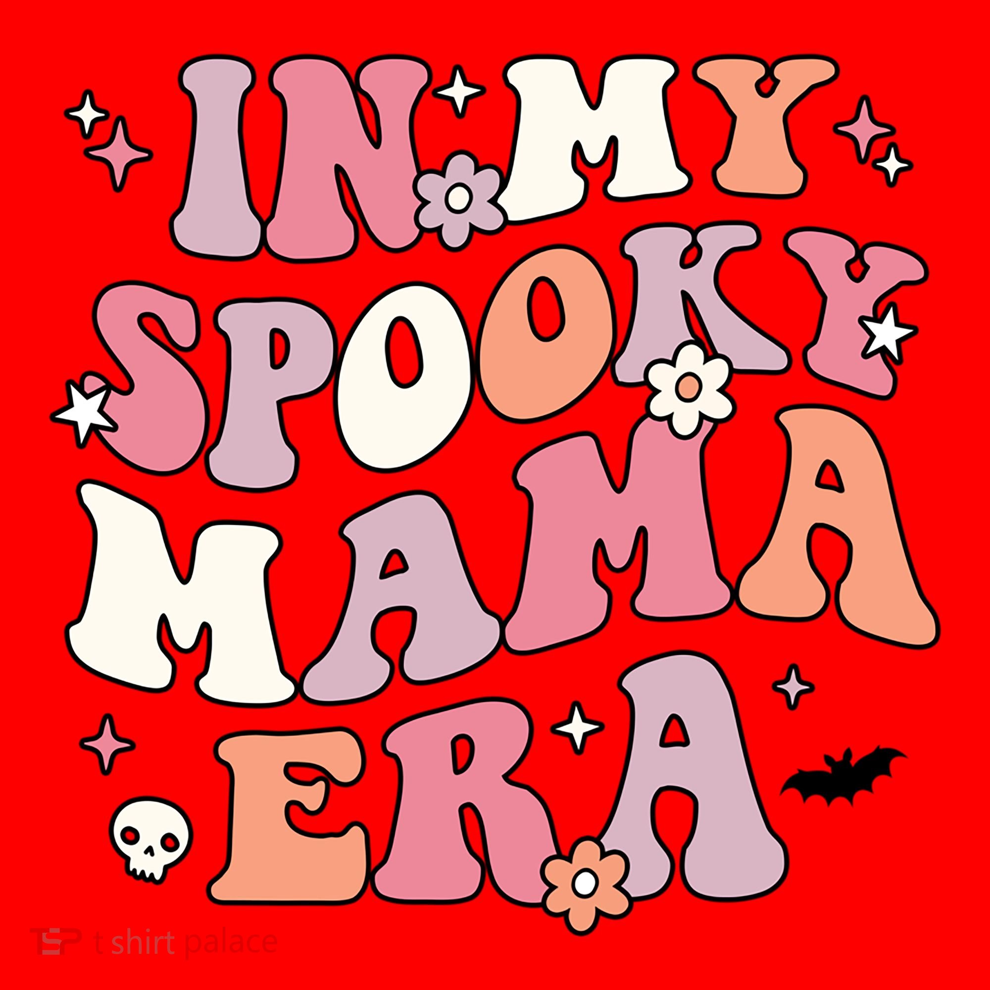 In My Spooky Mama Era Retro Halloween Witchy One Spooky Mom Gift Santa Hat