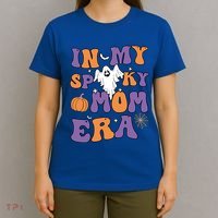 In My Spooky Mom Era Funny Halloween Groovy Meaningful Gift T-Shirt thumb 4