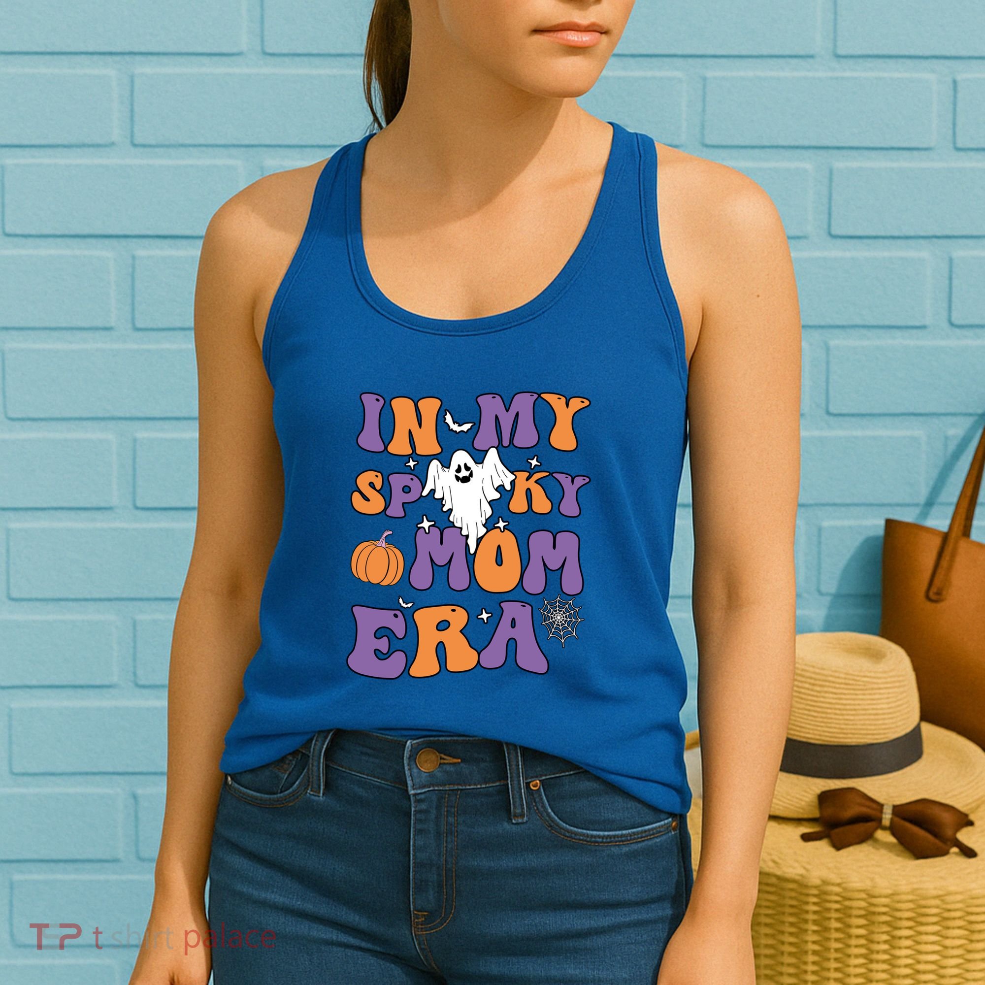 In My Spooky Mom Era Funny Halloween Groovy Meaningful Gift Women's Tank Top
