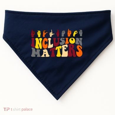 Inclusion Matters Sign Language USA-Made Doggie Bandana