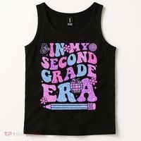 In My Second Grade Era Girl Back To School 2nd Grade Teacher Tank Top thumb 2