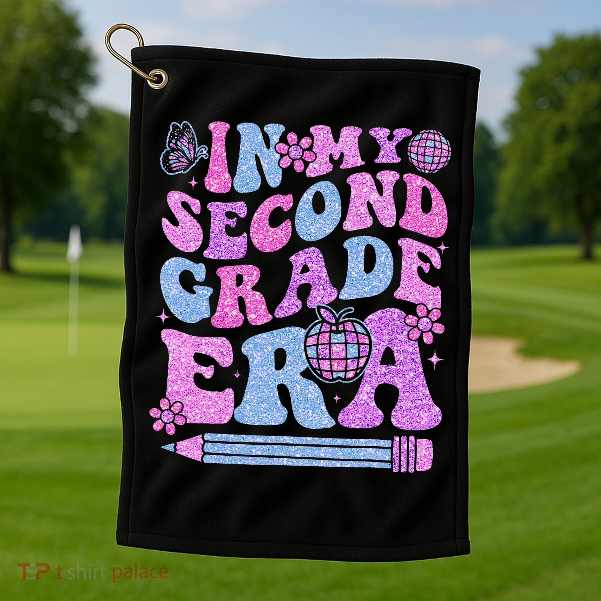 In My Second Grade Era Girl Back To School 2nd Grade Teacher Golf Towel