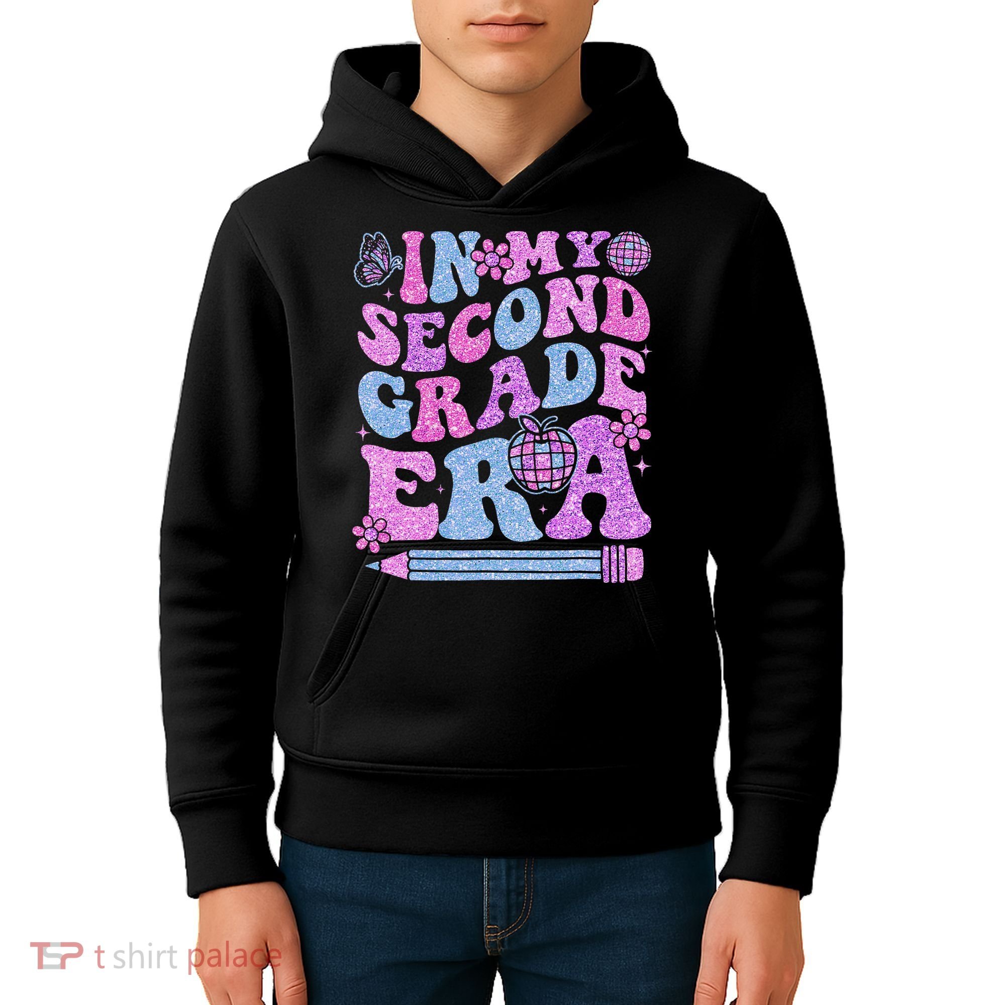 In My Second Grade Era Girl Back To School 2nd Grade Teacher Kids Hoodie