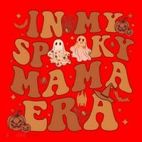 In My Spooky Mama Era Spooky Mom Funny Halloween Santa Hat thumb 1