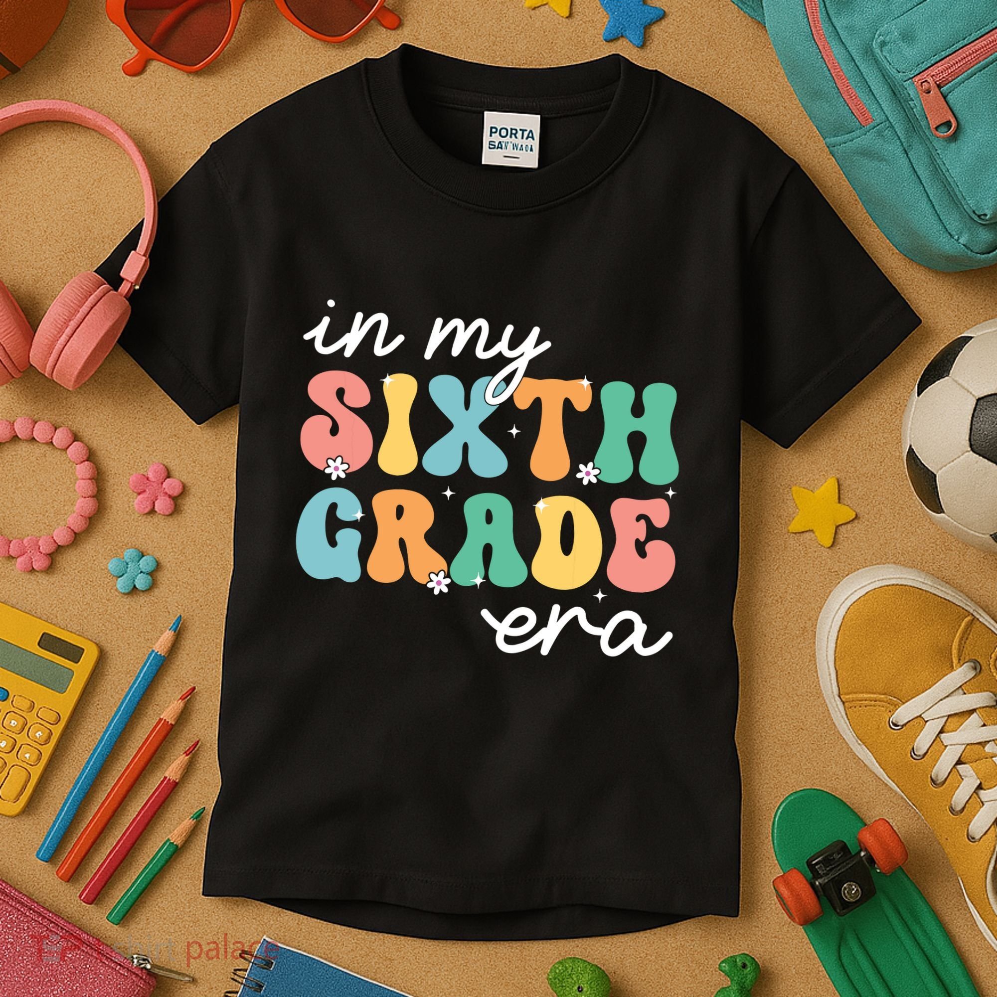In My Sixth Grade Era 6th Grade Girl Teacher Back To School Kids T-Shirt
