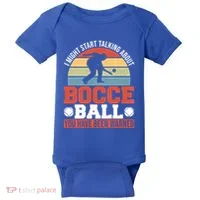 I Might Start Talking About Bocce Ball Gift Baby Bodysuit thumb 0