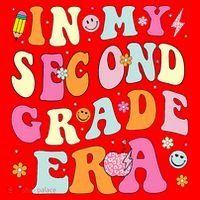 In My Second Grade Era 2nd Grade Girl Teacher Back To School Santa Hat thumb 1