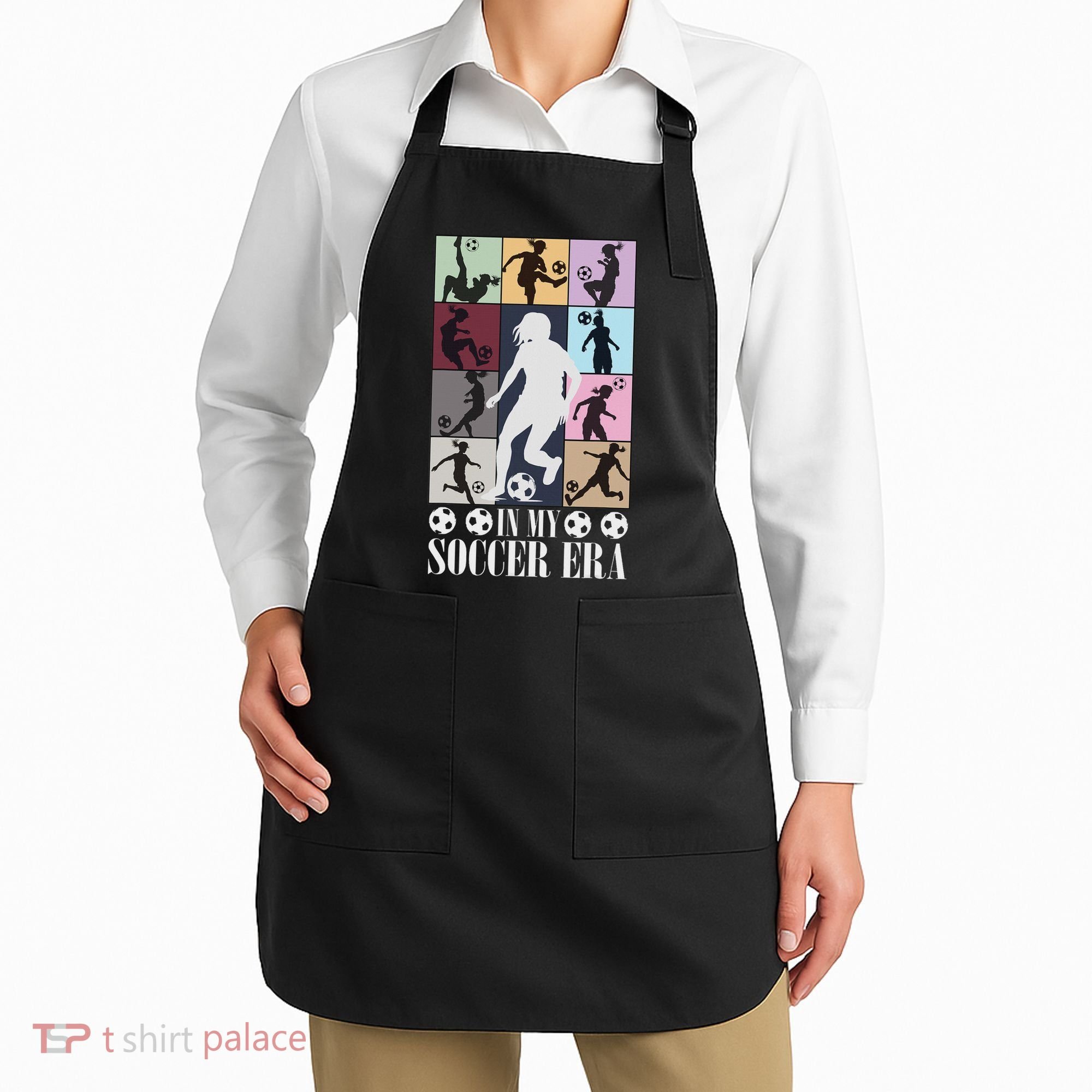 In My Soccer Era Funny Soccer Girl Player Apron