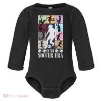 In My Soccer Era Funny Soccer Girl Player Baby Long Sleeve Bodysuit thumb 0