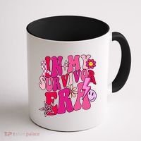 In My Survivor Era Breast Cancer Awareness Coffee Mug thumb 1