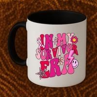 In My Survivor Era Breast Cancer Awareness Coffee Mug thumb 2
