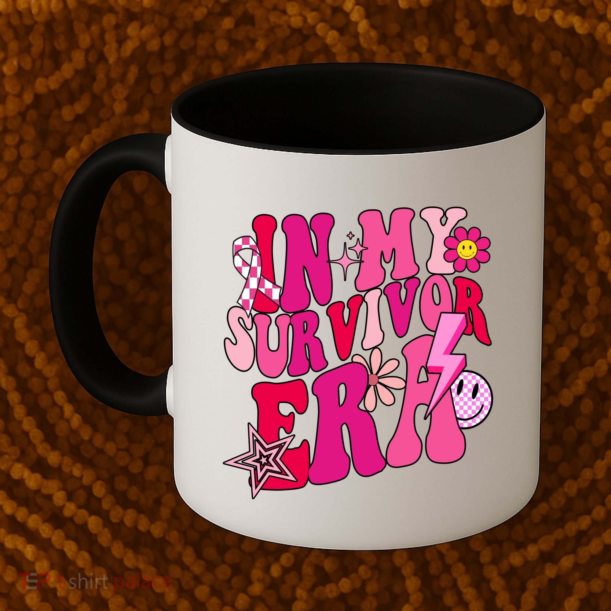 In My Survivor Era Breast Cancer Awareness Coffee Mug