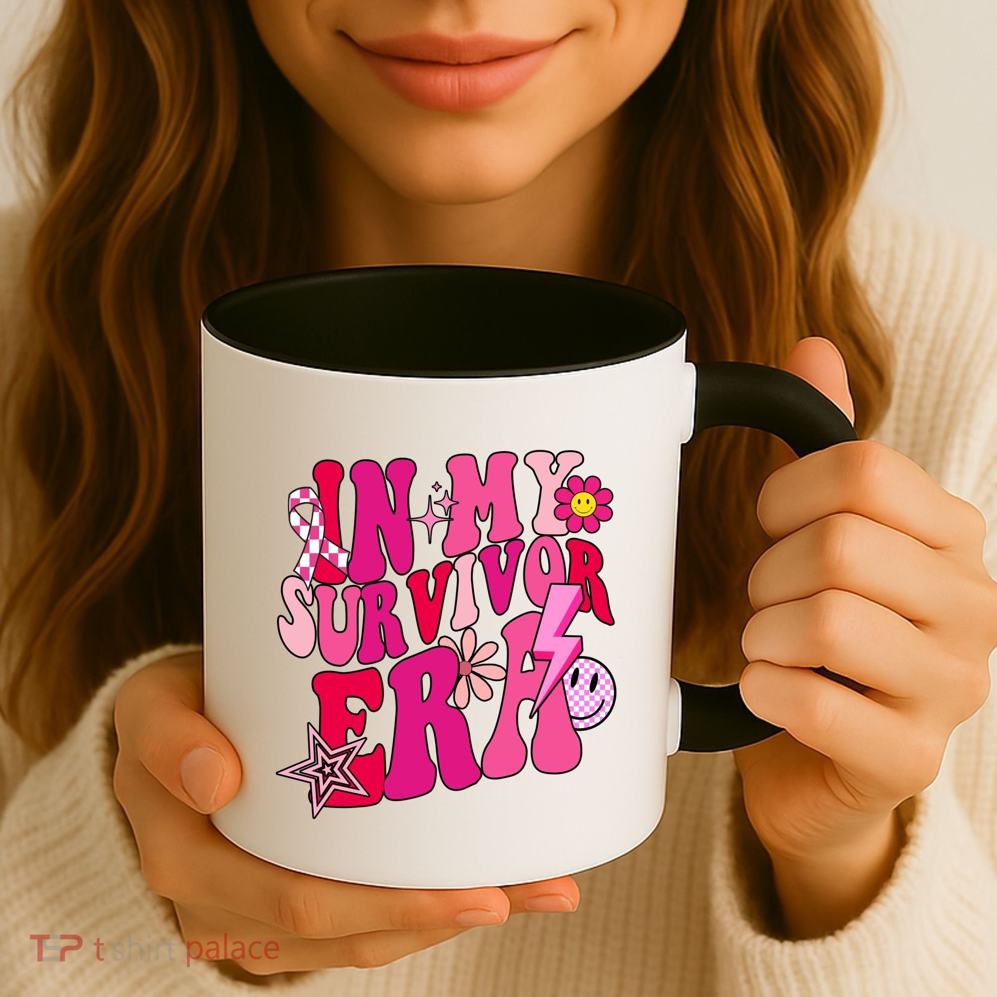 In My Survivor Era Breast Cancer Awareness Coffee Mug