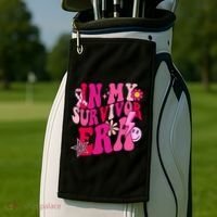 In My Survivor Era Breast Cancer Awareness Golf Towel thumb 2