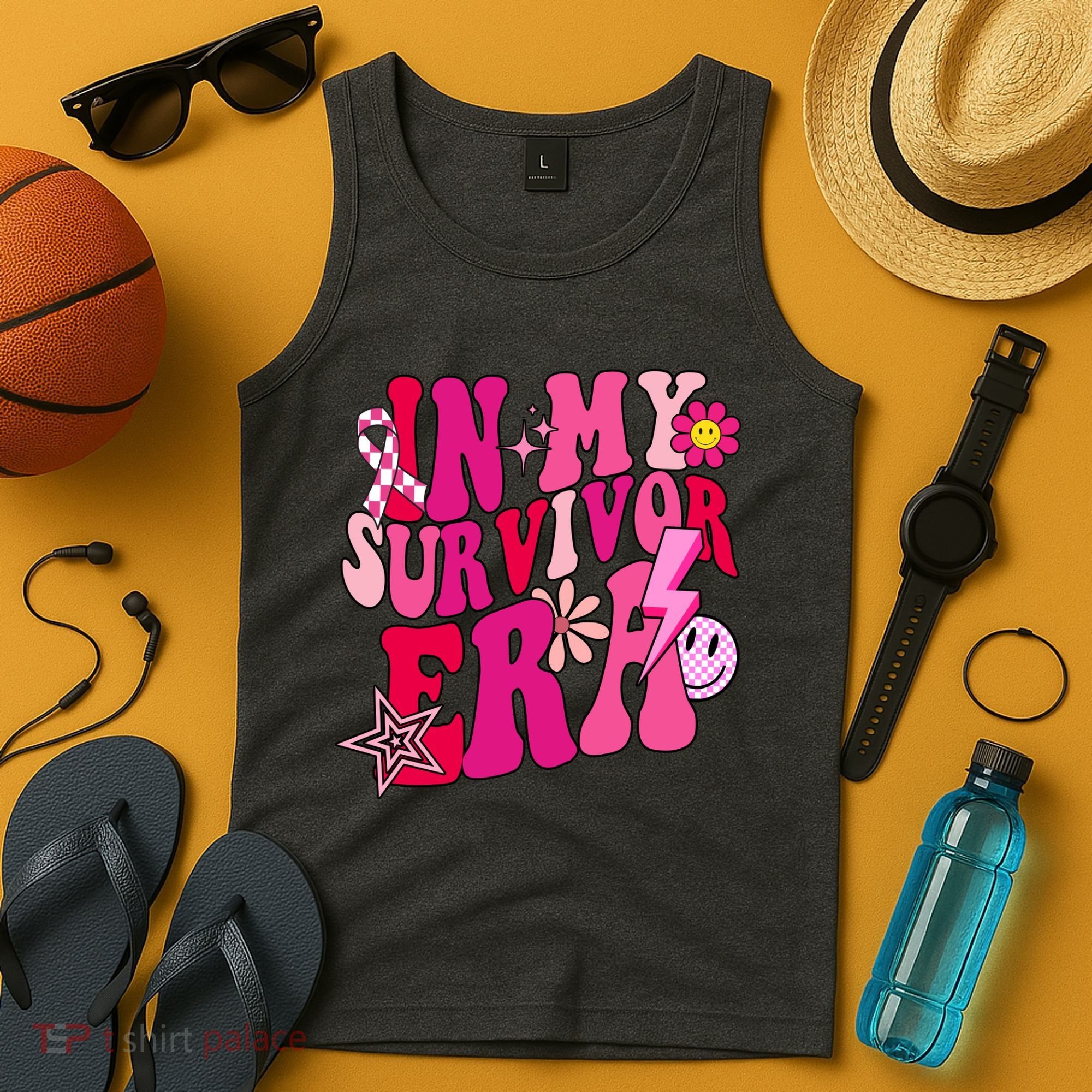 In My Survivor Era Breast Cancer Awareness Tank Top
