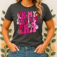 In My Survivor Era Breast Cancer Awareness Women's T-Shirt thumb 2