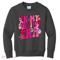 In My Survivor Era Breast Cancer Awareness Kids Sweatshirt thumb 0