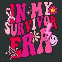 In My Survivor Era Breast Cancer Awareness Kids Sweatshirt thumb 2