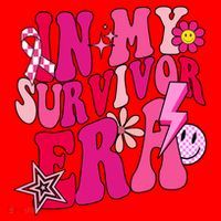 In My Survivor Era Breast Cancer Awareness Santa Hat thumb 1