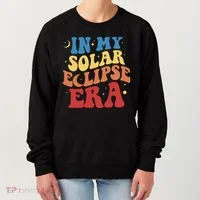 In My Solar Eclipse Era Groovy Retro Women's Sweatshirt thumb 0