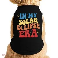 In My Solar Eclipse Era Groovy Retro Doggie Tank thumb 0