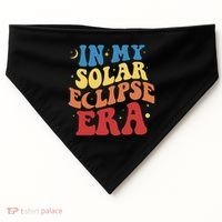 In My Solar Eclipse Era Groovy Retro USA-Made Doggie Bandana thumb 0