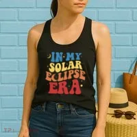 In My Solar Eclipse Era Groovy Retro Women's Tank Top thumb 2