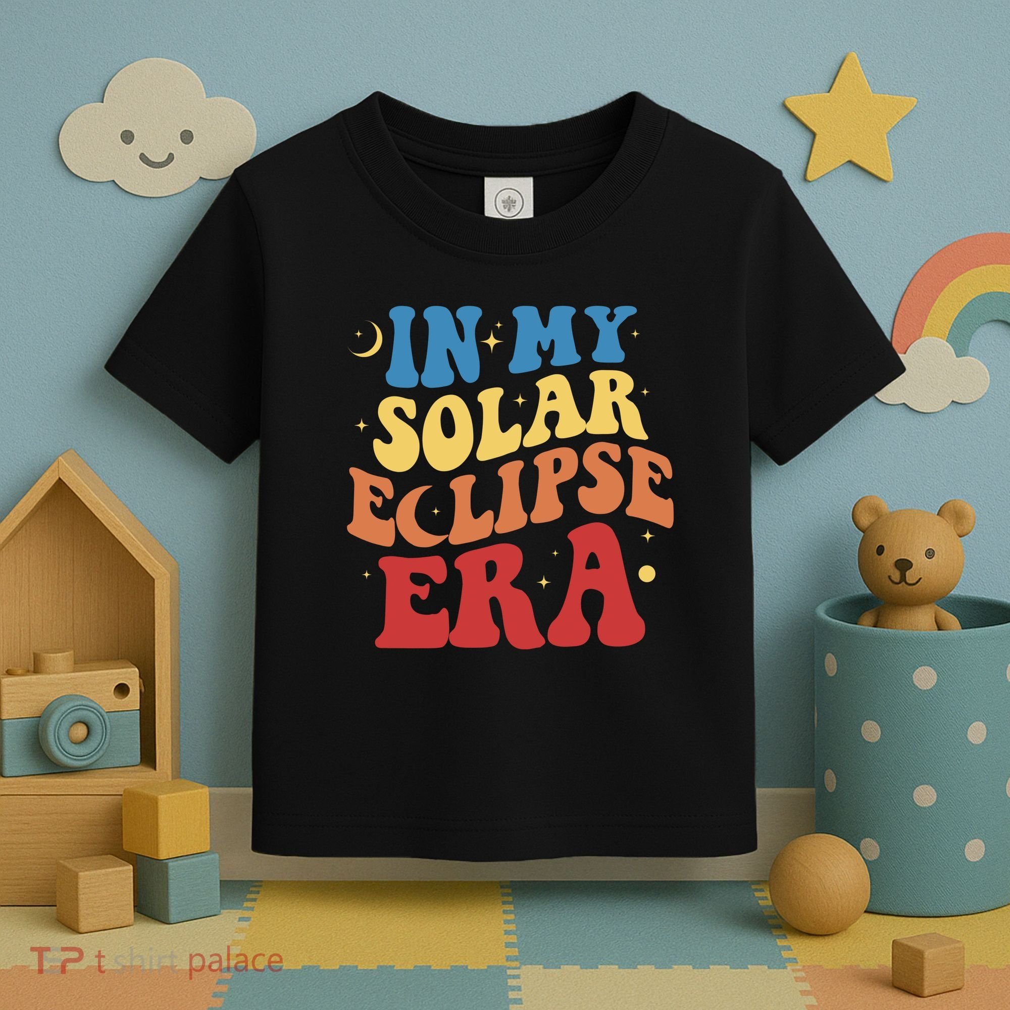 In My Solar Eclipse Era Groovy Retro Toddler T-Shirt