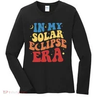 In My Solar Eclipse Era Groovy Retro Women's Long Sleeve Shirt thumb 0