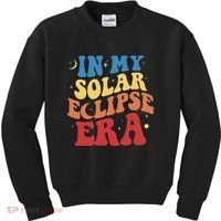 In My Solar Eclipse Era Groovy Retro Kids Sweatshirt thumb 0