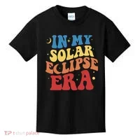 In My Solar Eclipse Era Groovy Retro Kids T-Shirt thumb 0