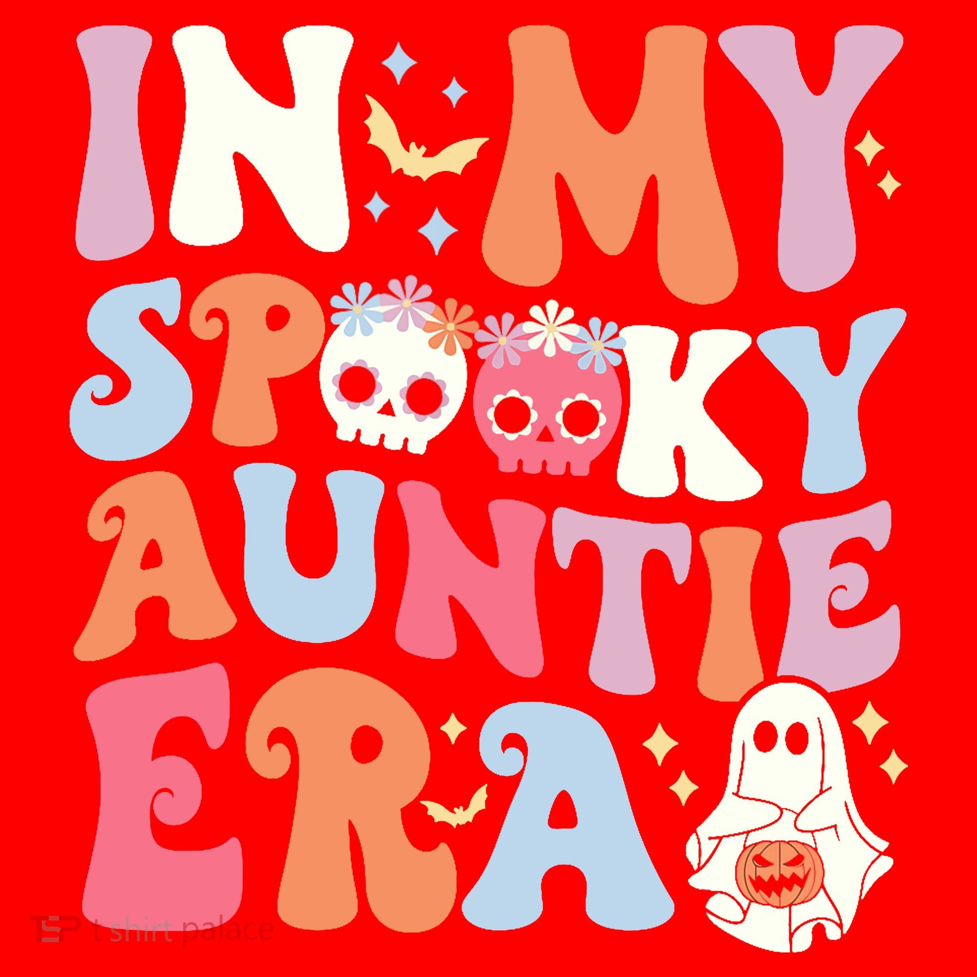In My Spooky Auntie Era Halloween Groovy Witchy Spooky Aunt Santa Hat