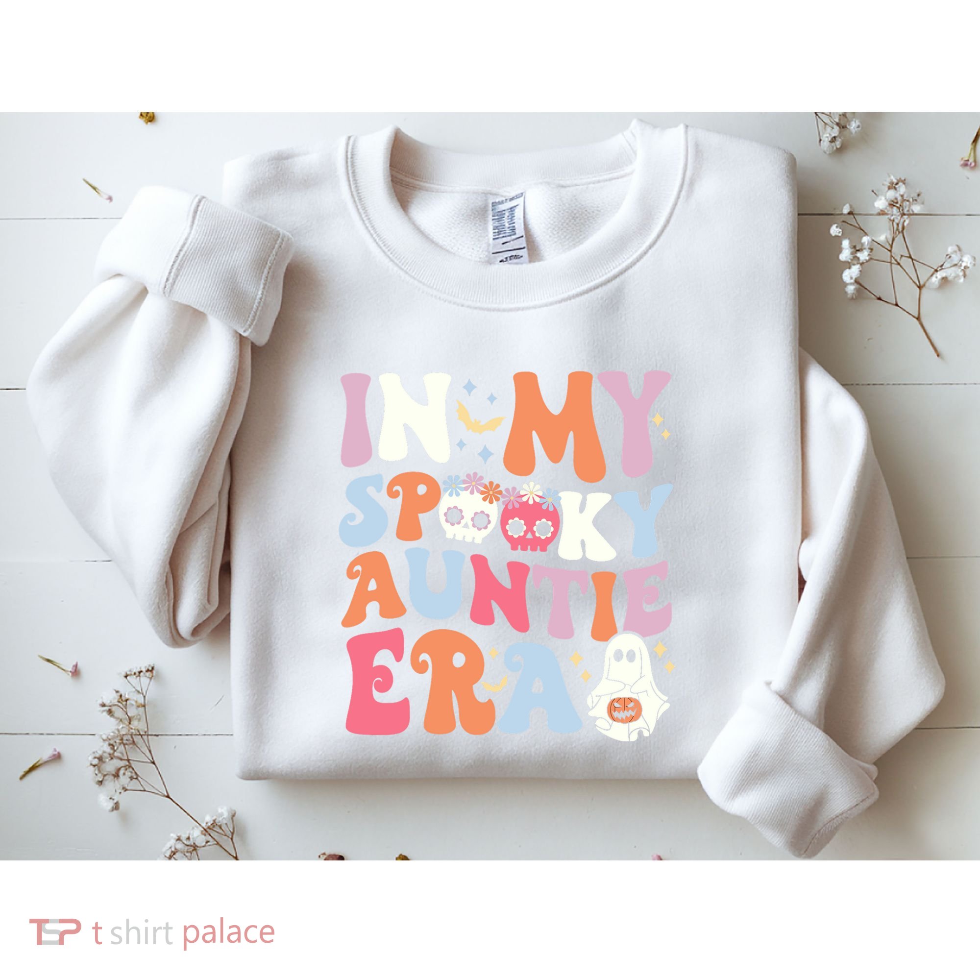 In My Spooky Auntie Era Halloween Groovy Witchy Spooky Aunt Sweatshirt